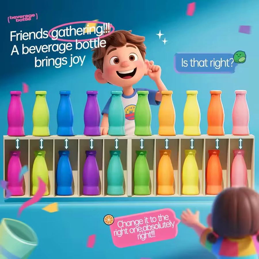 Sports Equipment For Kindergarten - Fun drink color matching memory training