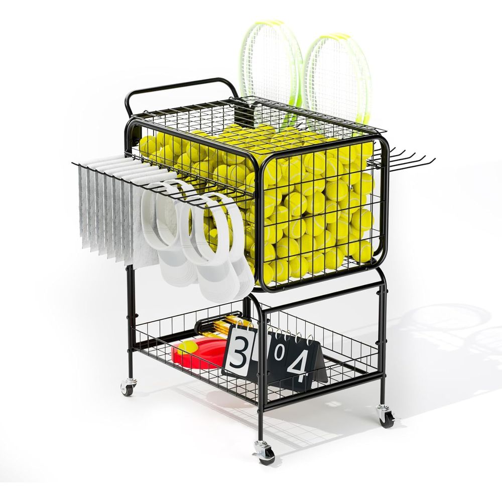 Sports Equipment Tennis - Portable Tennis Ball Cart for 350