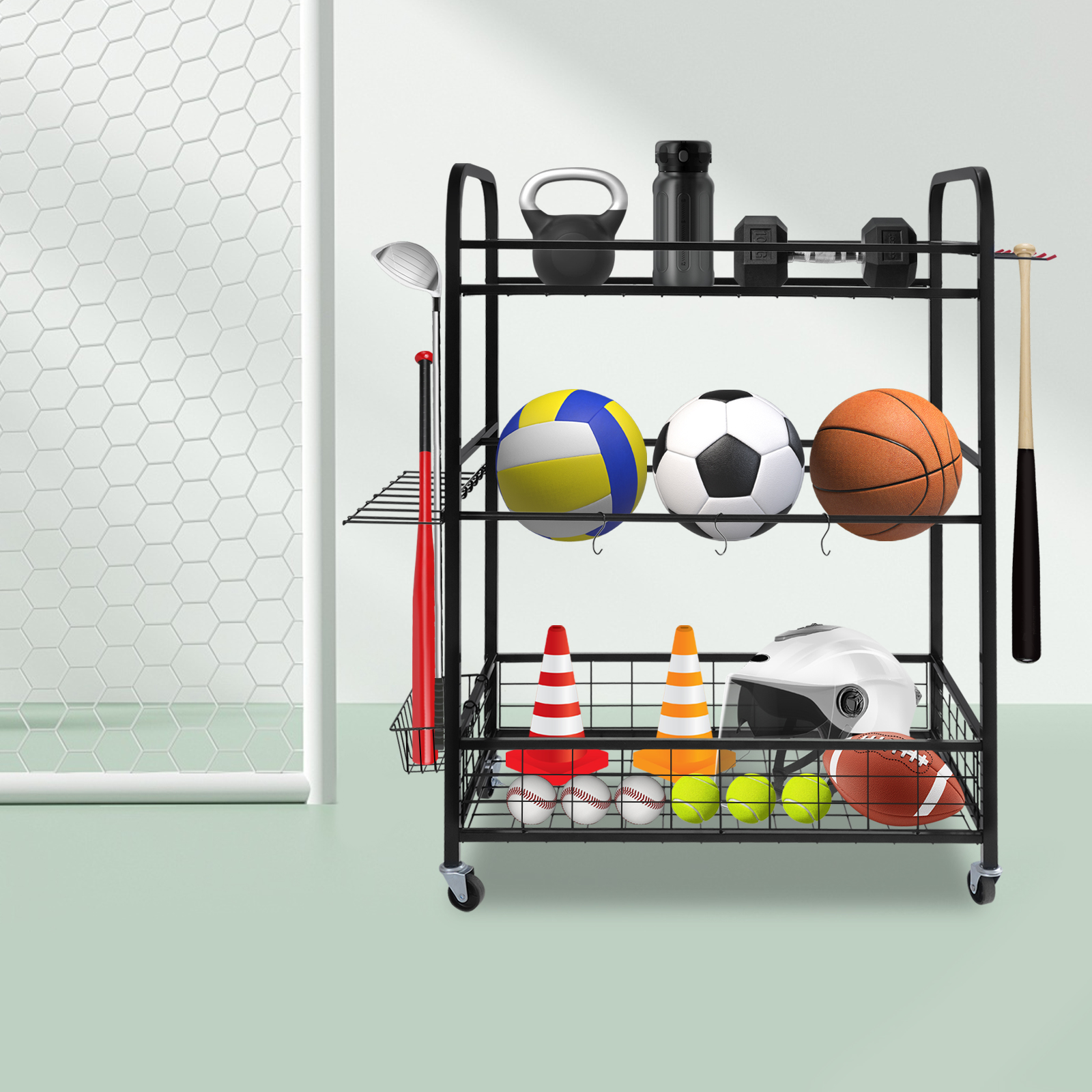 3 Tiers Storage Rack with Vers - Sports Equipment Used recensie en prijs