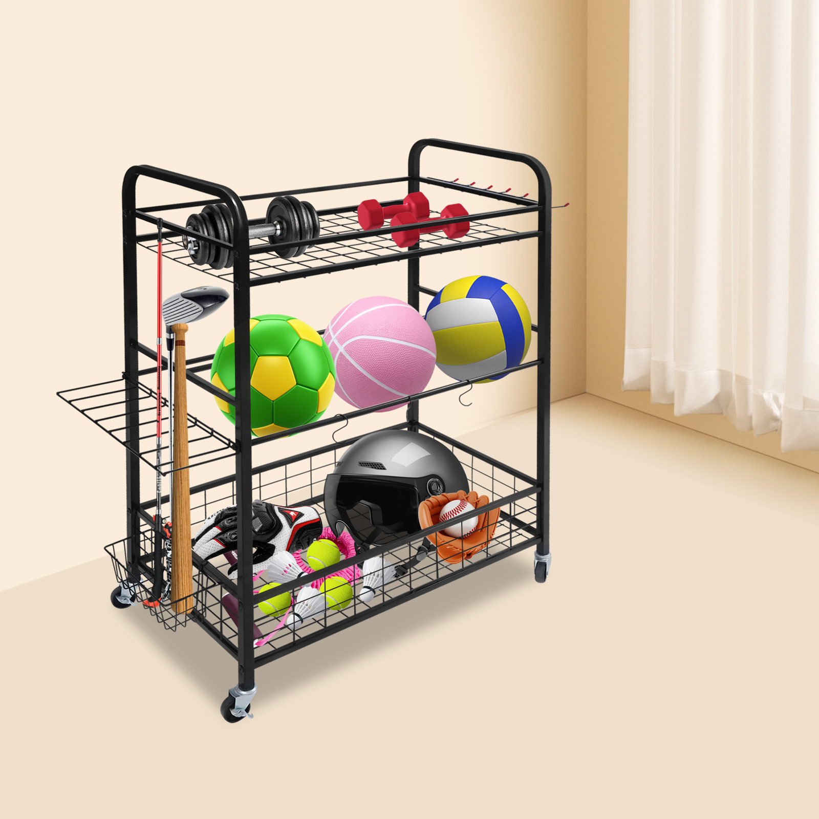 3 Tiers Storage Rack with Vers - Sports Equipment Used recensie en prijs