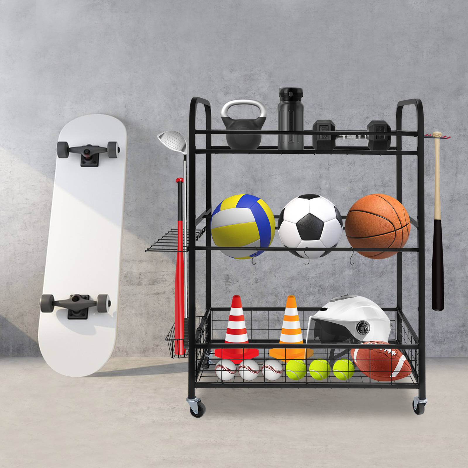 3 Tiers Storage Rack with Vers - Sports Equipment Used recensie en prijs