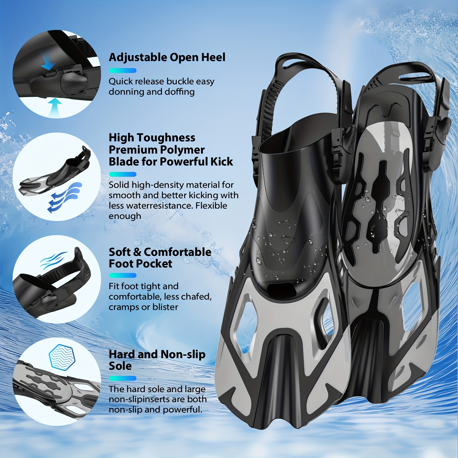 Swim Flippers Snorkel Fins Sho - Swim Fin Short Blade recensie en prijs