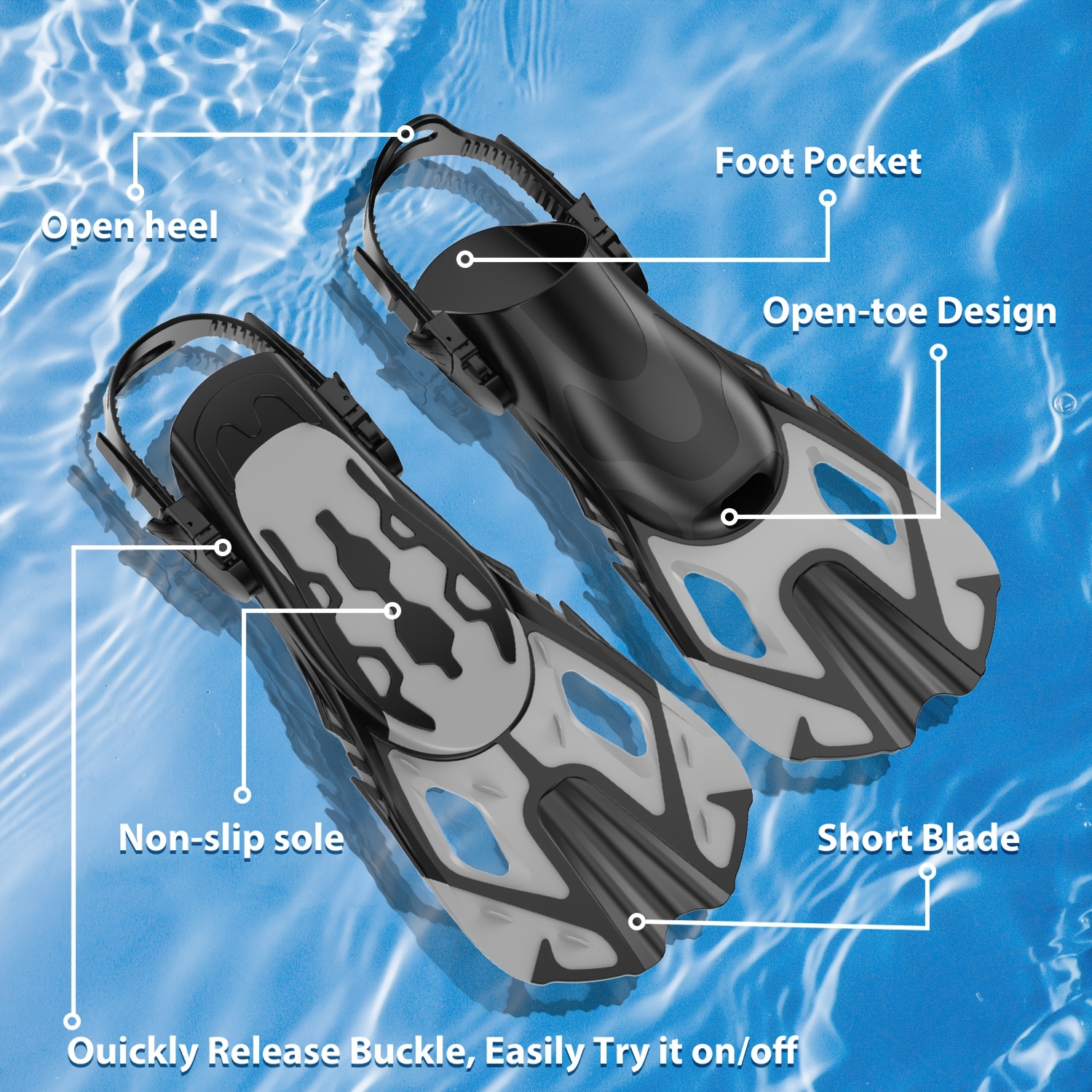 Swim Flippers Snorkel Fins Sho - Swim Fin Short Blade recensie en prijs