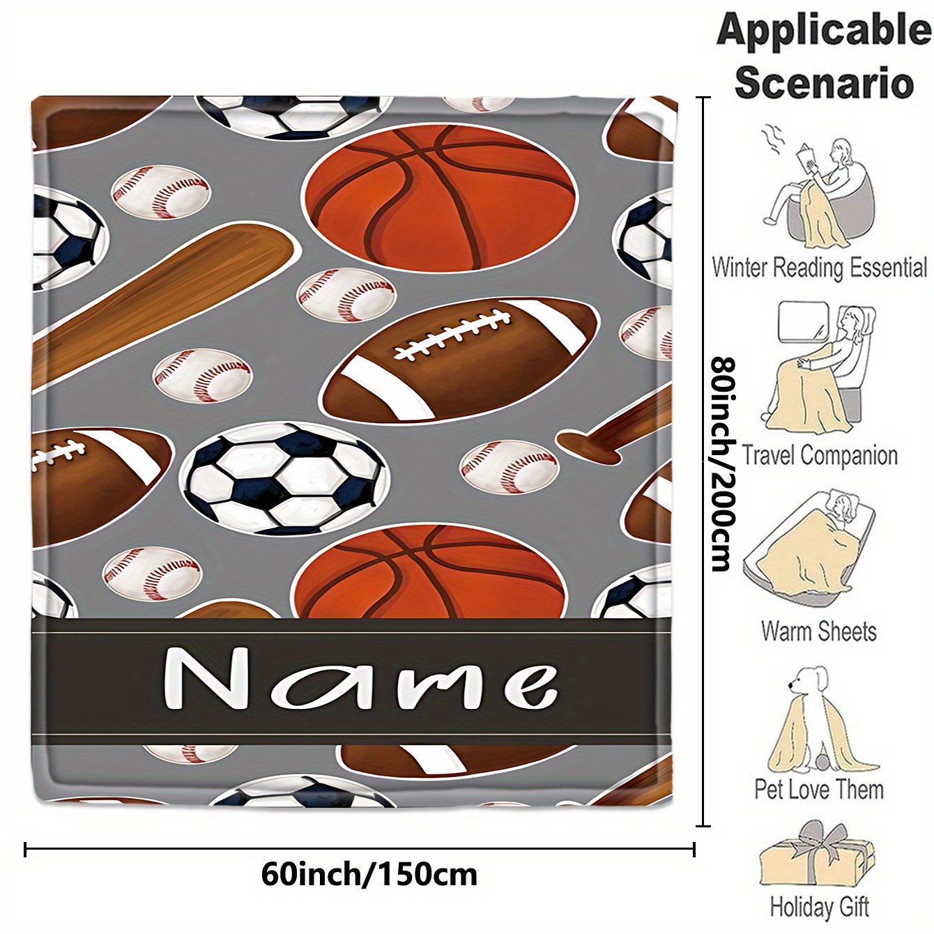 1 Custom name blanket sports e - Sports Equipment And Names recensie en prijs