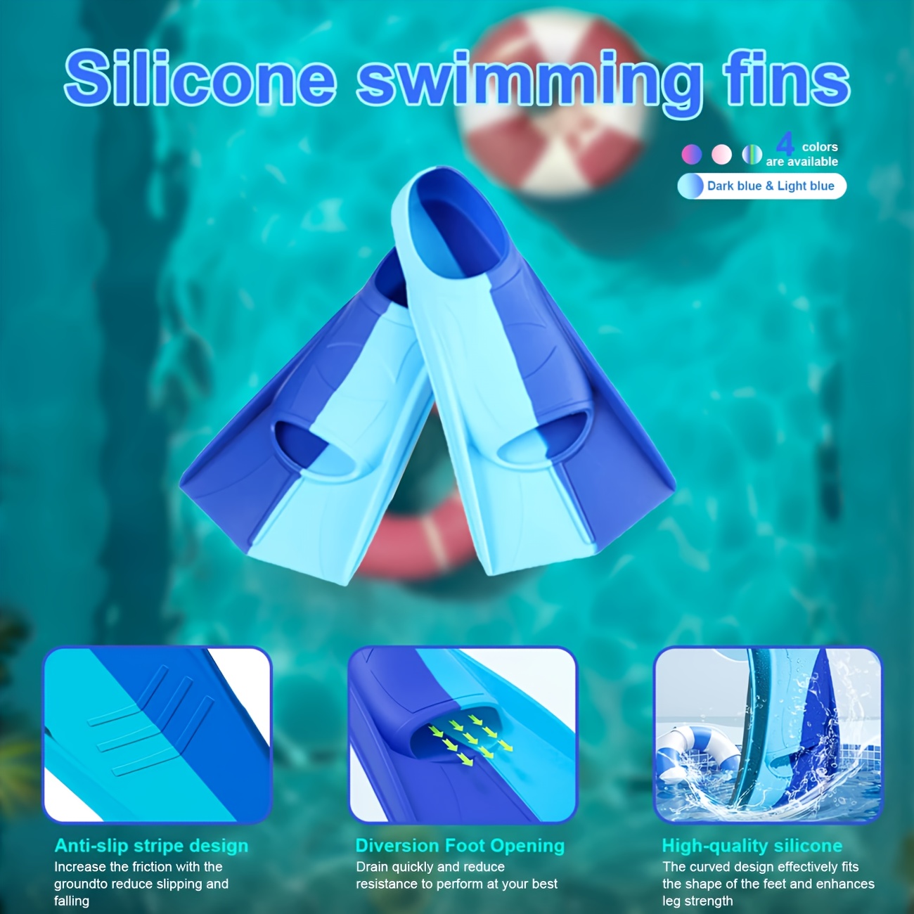 Silicone Swimming Fins Full Fo - Swim Fin Short Blade recensie en prijs