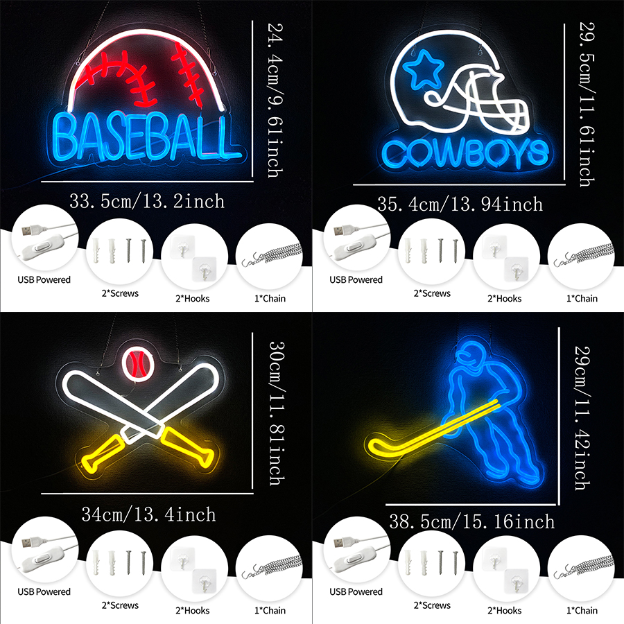 Sports Led Neon Sign, Equipmen - Sports Equipment Icon recensie en prijs