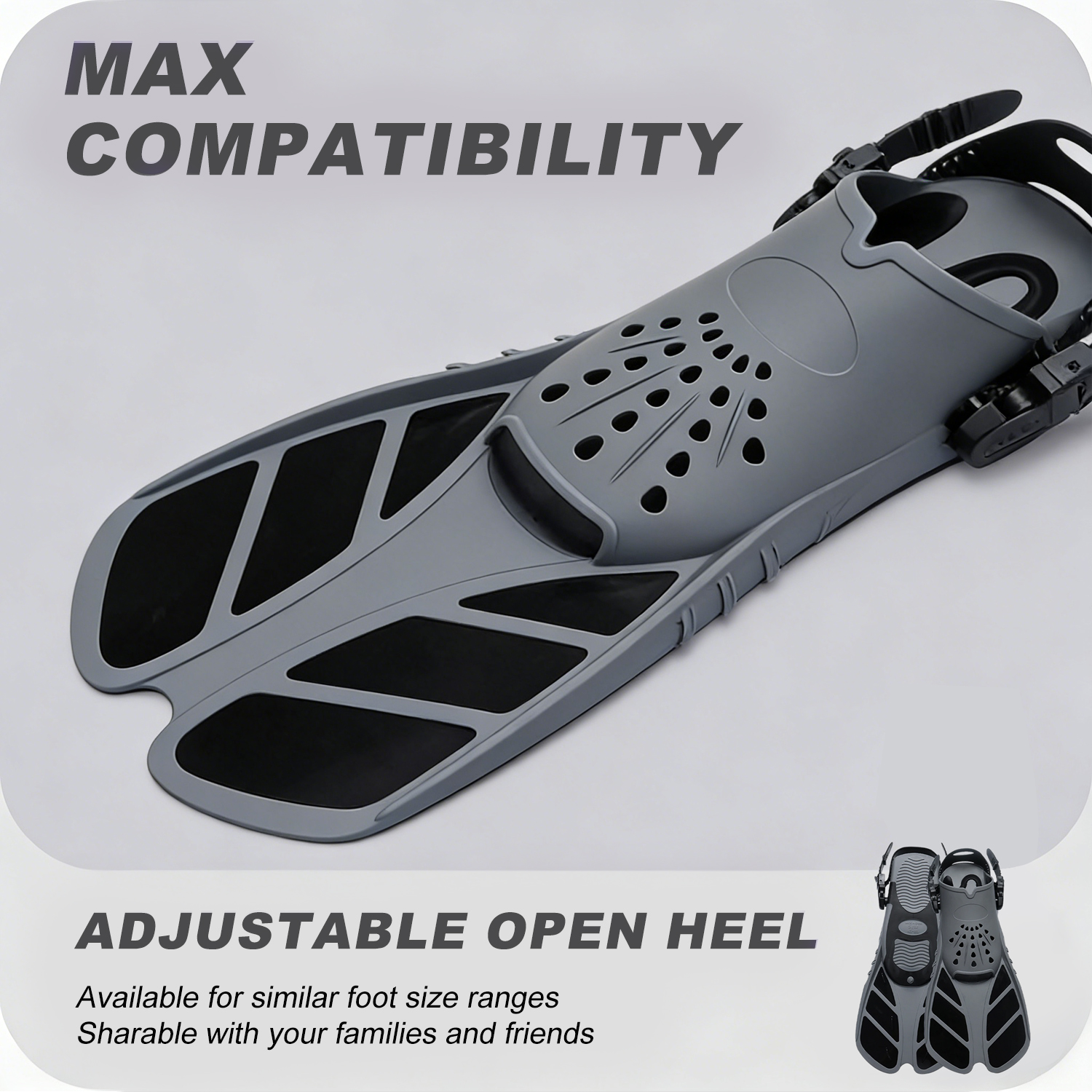 Snorkel Fins Adjustable Buckle - Swim Fin Short Blade recensie en prijs